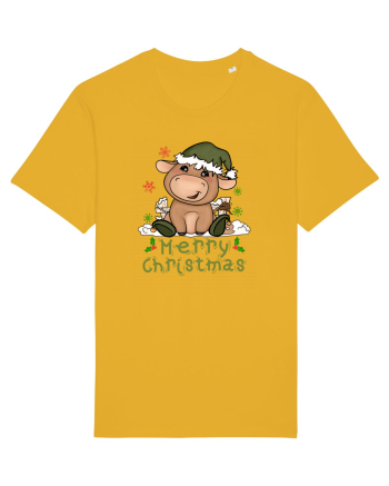Vacă drăguță Merry Christmas HO HO HO Spectra Yellow