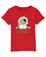 Vacă drăguță Merry Christmas HO HO HO Tricou mânecă scurtă  Copii Mini Creator