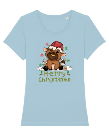 Merry Christmas HO HO HO cu Văcuțe Sky Blue