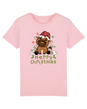 Merry Christmas HO HO HO cu Văcuțe Cotton Pink
