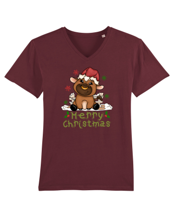 Merry Christmas HO HO HO cu Văcuțe Burgundy