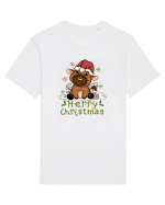 Merry Christmas HO HO HO cu Văcuțe Tricou mânecă scurtă Unisex Rocker