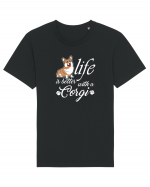 Corgi Tricou mânecă scurtă Unisex Rocker