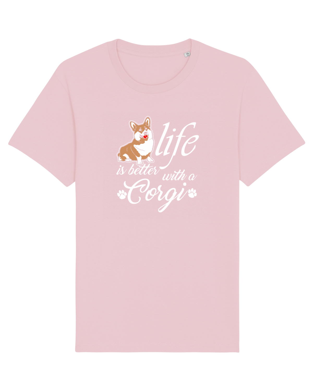 Tricou mânecă scurtă Unisex Rocker Cotton Pink