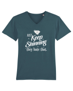 Keep Shinning Tricou mânecă scurtă guler V Bărbat Presenter