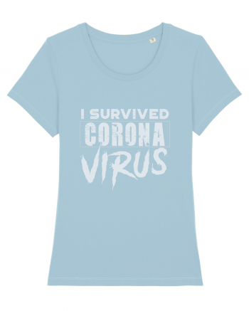 Survived corona virus Sky Blue