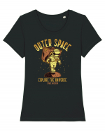 Outer Space Explore The Univers Tricou mânecă scurtă guler larg fitted Damă Expresser