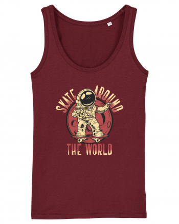 Skate Around The World Burgundy