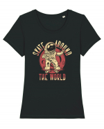 Skate Around The World Tricou mânecă scurtă guler larg fitted Damă Expresser