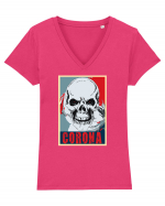 Corona Skull Tricou mânecă scurtă guler V Damă Evoker