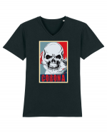 Corona Skull Tricou mânecă scurtă guler V Bărbat Presenter