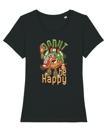 Donut Worry Be Happy Black