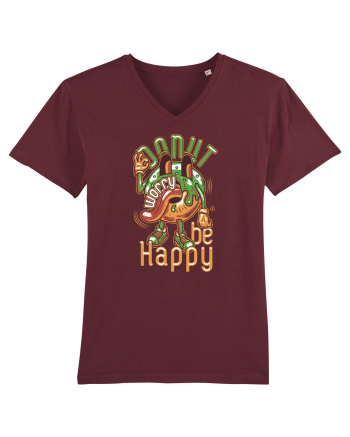Donut Worry Be Happy Burgundy