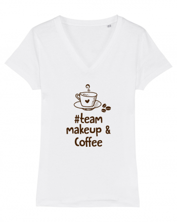 Team makeup and coffee White