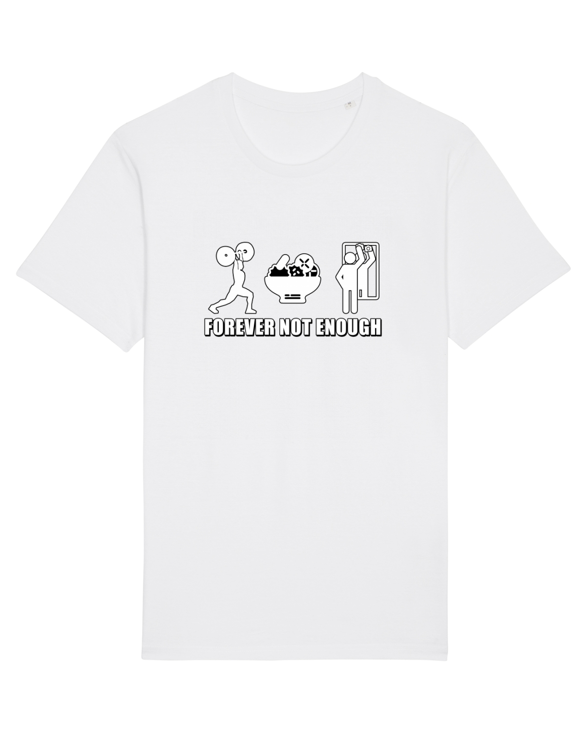 Tricou mânecă scurtă Unisex Rocker White