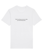 work on how you react... Tricou mânecă scurtă Unisex Rocker