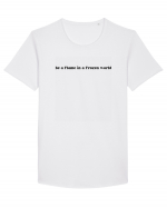 be a flame in a frozen world Tricou mânecă scurtă guler larg Bărbat Skater