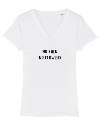 no rain no flowers White