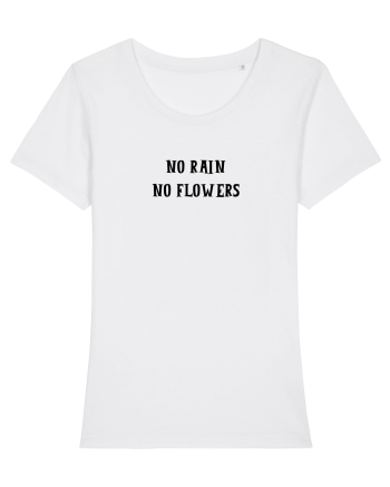 no rain no flowers White