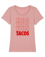 Tacos Tricou mânecă scurtă guler larg fitted Damă Expresser