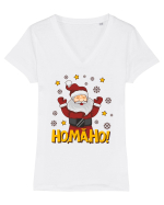 Ho, mă, ho! Tricou mânecă scurtă guler V Damă Evoker