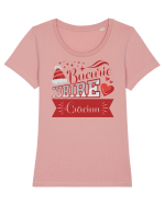 Bucurie / Iubire / Crăciun Tricou mânecă scurtă guler larg fitted Damă Expresser