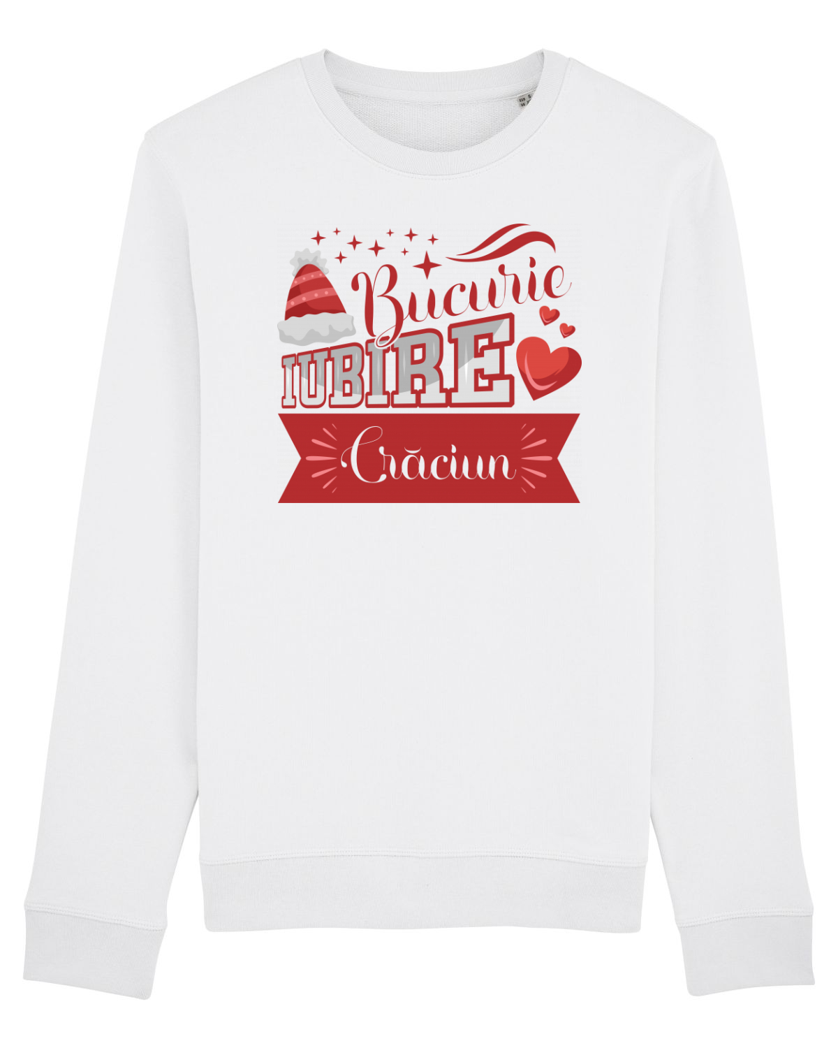 Bluză mânecă lungă Unisex Rise White