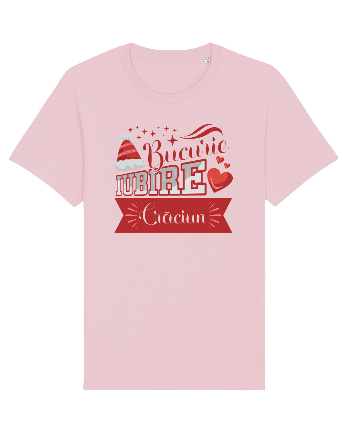 Tricou mânecă scurtă Unisex Rocker Cotton Pink