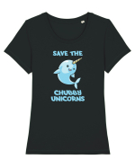 Chubby unicorns Tricou mânecă scurtă guler larg fitted Damă Expresser