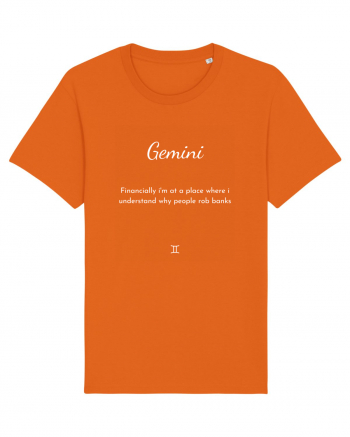 gemini financially... Bright Orange