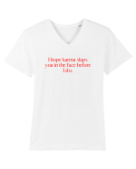 i hope karma... Tricou mânecă scurtă guler V Bărbat Presenter
