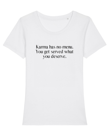 karma has no menu... White