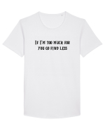 if i m too much... Tricou mânecă scurtă guler larg Bărbat Skater