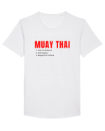 muat thai 1 2 3 Tricou mânecă scurtă guler larg Bărbat Skater