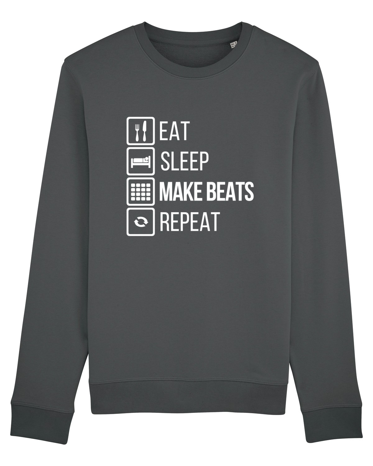 Bluză mânecă lungă Unisex Rise Anthracite