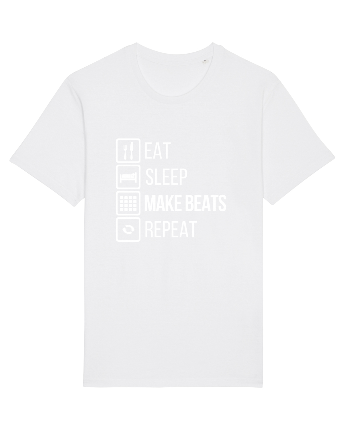 Tricou mânecă scurtă Unisex Rocker White