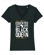 Educated Black Queen Tricou mânecă scurtă guler V Damă Evoker