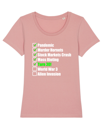 30 Year Old Funny Birthday Checklist Canyon Pink