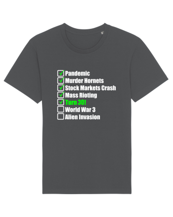 30 Year Old Funny Birthday Checklist Anthracite