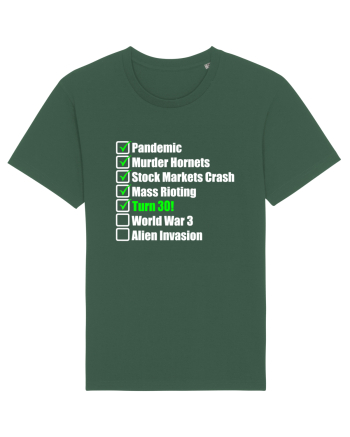 30 Year Old Funny Birthday Checklist Bottle Green