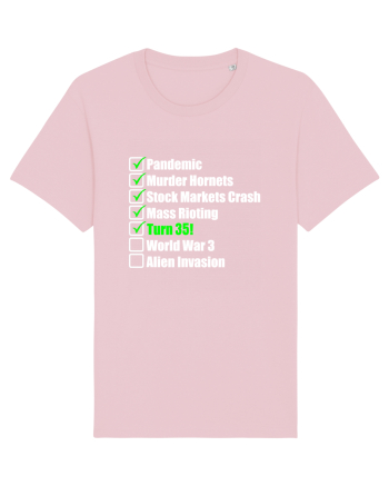 35 Year Old Funny Birthday Checklist Cotton Pink