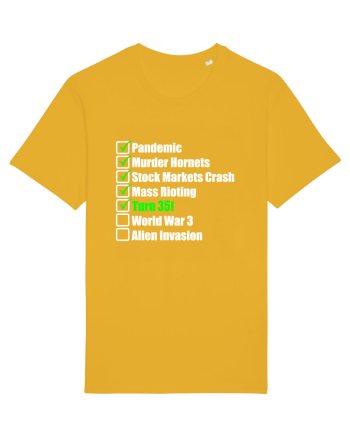 35 Year Old Funny Birthday Checklist Spectra Yellow