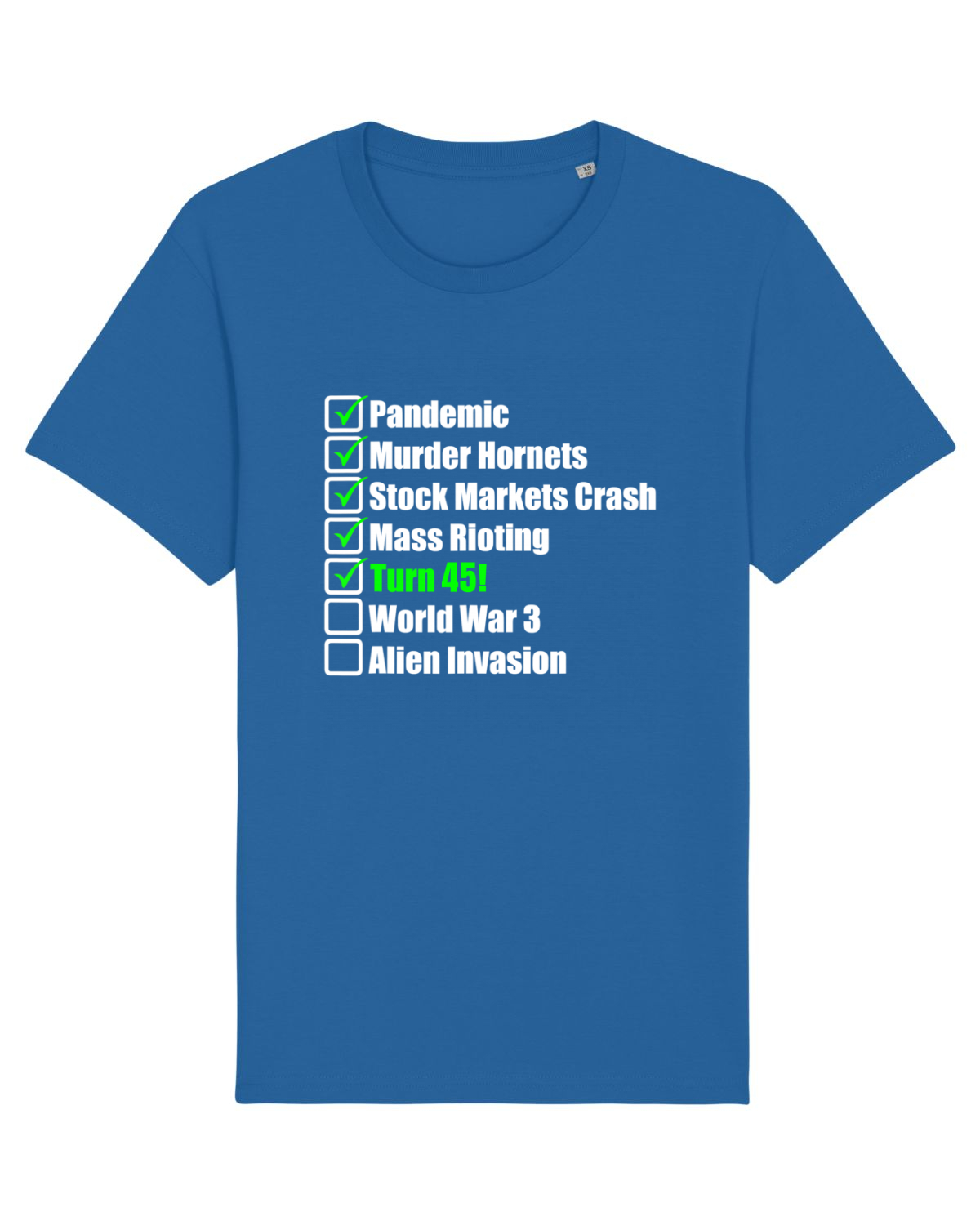 Tricou mânecă scurtă Unisex Rocker Royal Blue