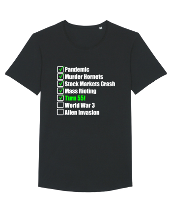 55 Year Old Funny Birthday Checklist Black