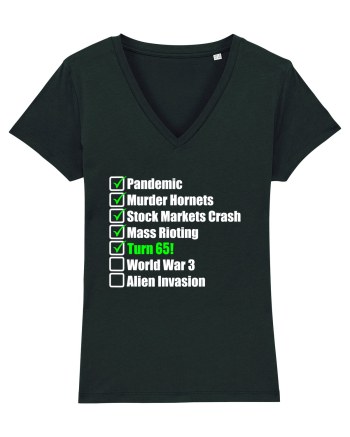 65 Year Old Funny Birthday Checklist Black