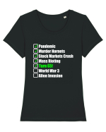 65 Year Old Funny Birthday Checklist Tricou mânecă scurtă guler larg fitted Damă Expresser