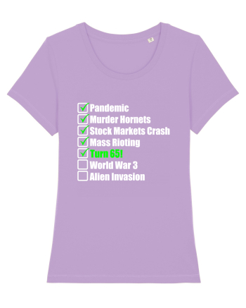 65 Year Old Funny Birthday Checklist Lavender Dawn