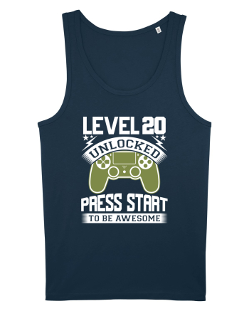 Level 20 Unlocked Press Start To Be Awesome Navy