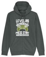 Level 25 Unlocked Press Start To Be Awesome Hanorac cu fermoar Unisex Connector