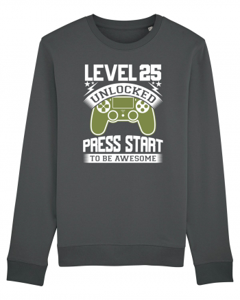 Level 25 Unlocked Press Start To Be Awesome Anthracite